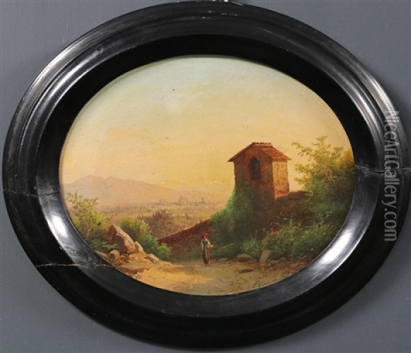 Blick Auf Florenz Oil Painting - Guido Agostini