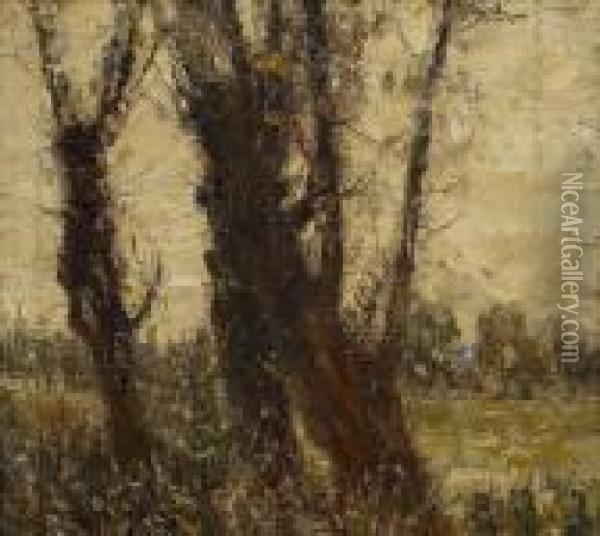 Alte Weidenbaume (junge Pappeln) Oil Painting - Christian Rohlfs