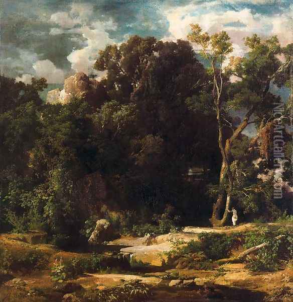 Roman Landscape Oil Painting - Arnold Bocklin