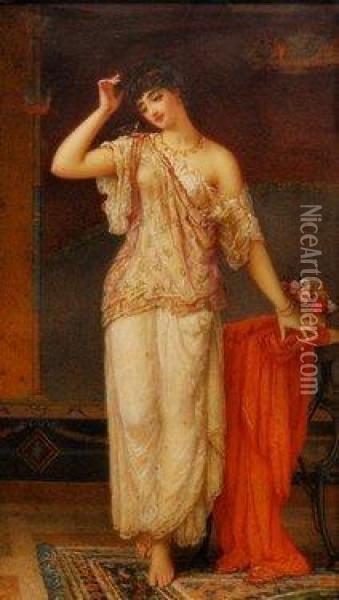 Lesbia Oil Painting - Auguste Jules Bouvier, N.W.S.