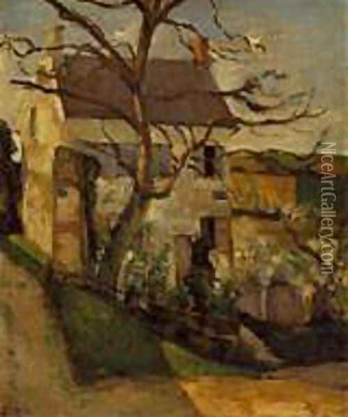 The House and the Tree 1873 187 Oil Painting - Paul Cezanne
