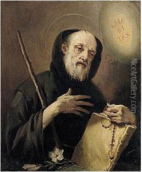 Saint Francis Of Paola Oil Painting - Giovanni Battista Tiepolo