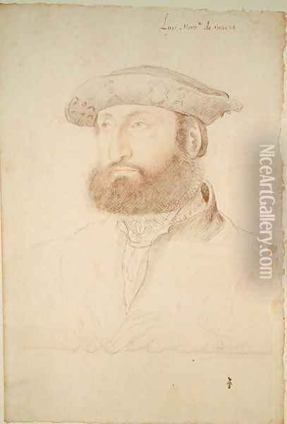 Louis de Cleves (1495-1545) Comte de Nevers, 1530 Oil Painting - (studio of) Clouet