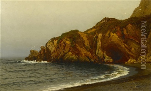 Foggy Morning, Carmel Bay Oil Painting - Raymond Dabb Yelland