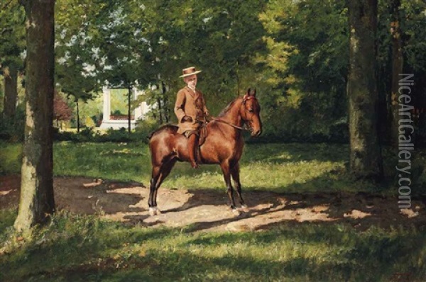 A Morning Ride Oil Painting - Frans Jan Simons