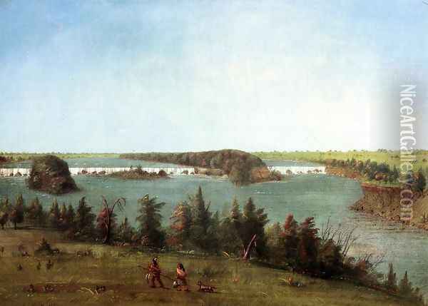 The Falls of St. Anthony Oil Painting - George Catlin