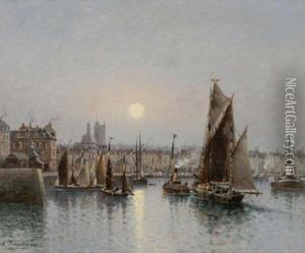 Port Hollandais Oil Painting - Louis Timmermans