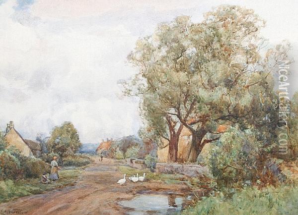 Summertime In Northumberland Oil Painting - Ernest Albert Waterlow