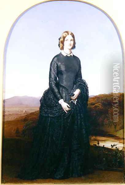 Portrait of Selina, Viscountess Newport Oil Painting - Robert Thorburn
