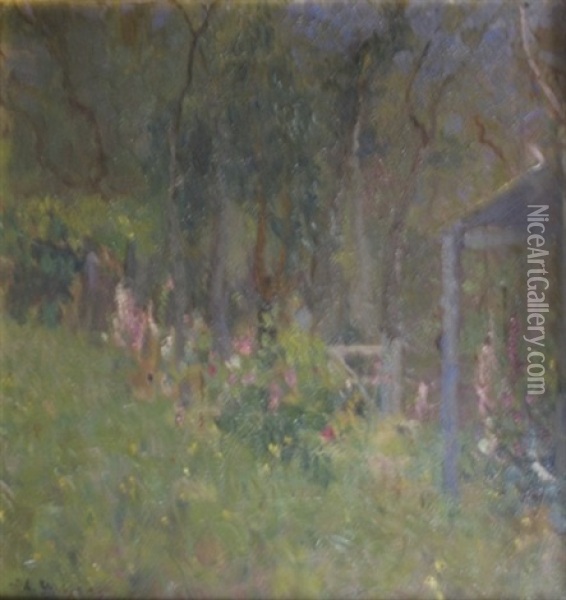 Charterisville Garden Oil Painting - George Frederick Gregory