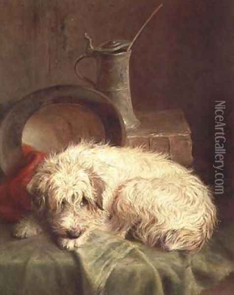 A Terrier Oil Painting - John Fitz Marshall