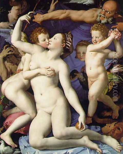 Venus, Cupide and Time Oil Painting - Agnolo Bronzino