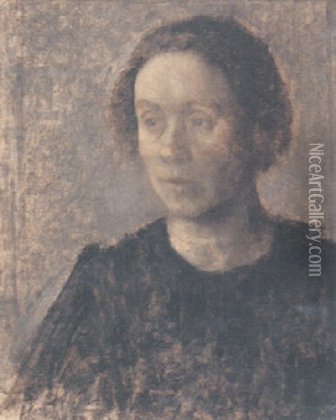Ida Hammershoi, The Artist's Wife Oil Painting - Vilhelm Hammershoi