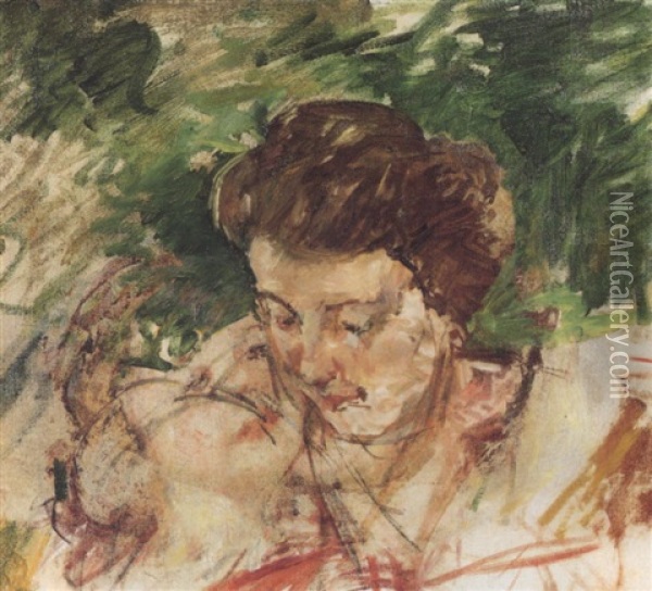 Preparatory Study For Mother And Child In A Boat Oil Painting - Mary Cassatt