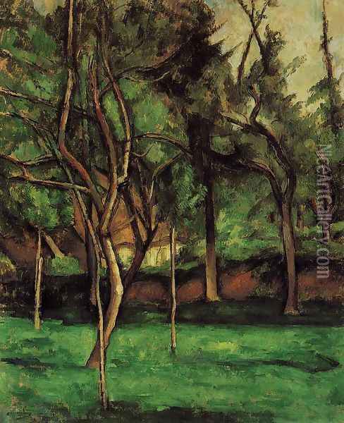 The Orchard Oil Painting - Paul Cezanne