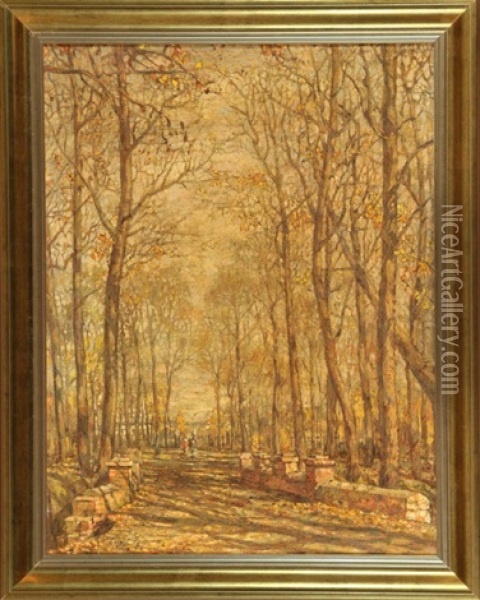 Herbststimmung Im Park Oil Painting - Isaak Izrailevich Brodsky