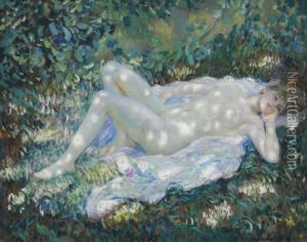 Sunspots Oil Painting - Frederick Carl Frieseke