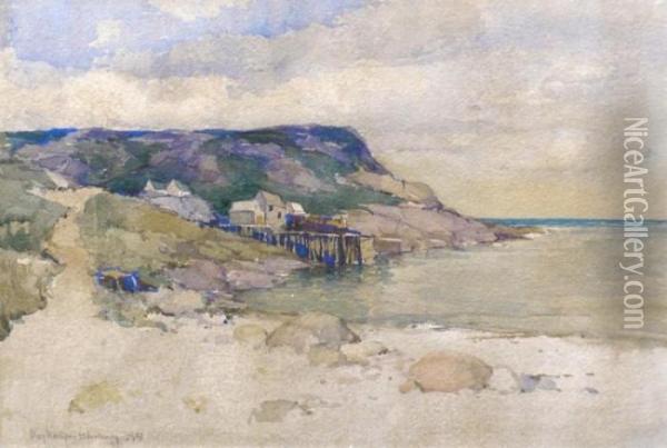 Along The Coast Oil Painting - Charles Herbert Woodbury