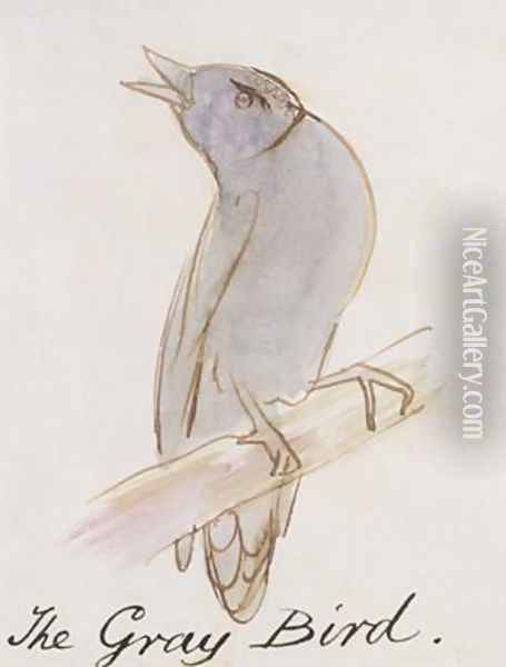 The Gray Bird Oil Painting - Edward Lear
