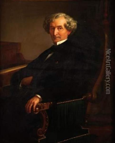 Portrait De Victor Berlioz Oil Painting - Melchior Blanchard