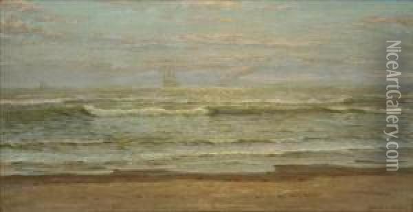Chesapeake Bay Oil Painting - Charles A. Watson