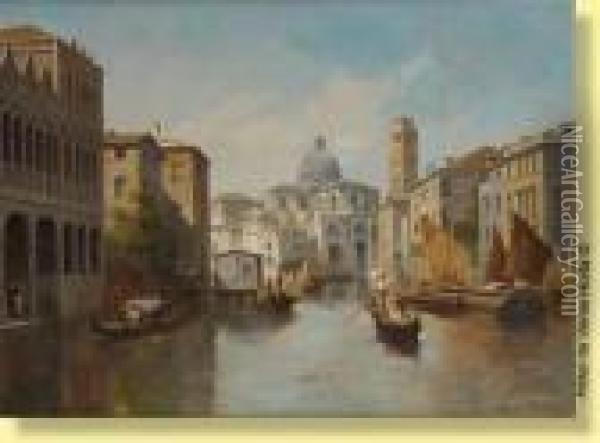 Gondoles A Venise Oil Painting - Jacques Carabain