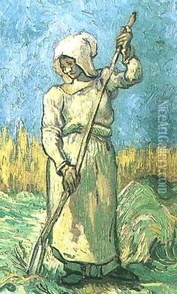 Peasant Woman With A Rake (after Millet) Oil Painting - Vincent Van Gogh