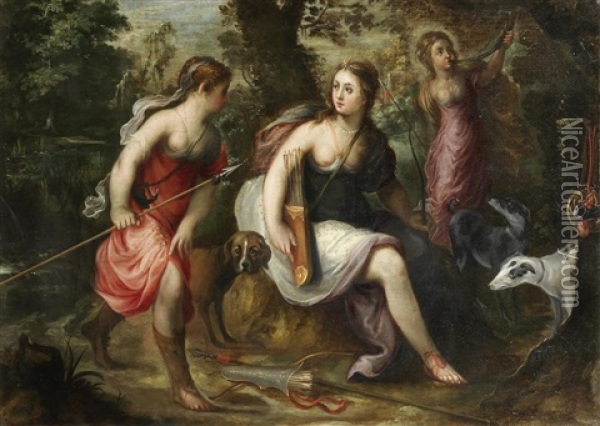 Diana The Huntress Oil Painting - Jan Van Balen