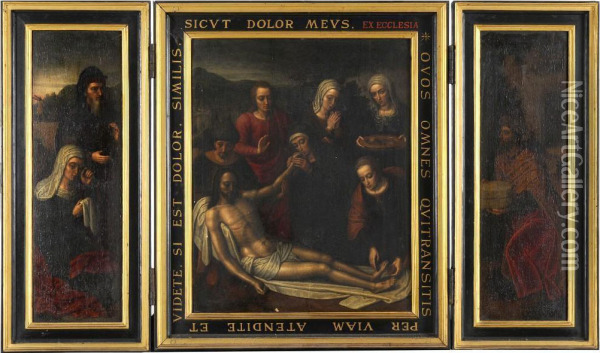 Triptych: Lamentation Oil Painting - Ambrosius Benson