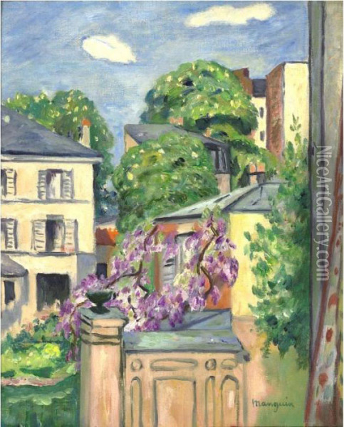 La Glycine A Neuilly Oil Painting - Henri Charles Manguin