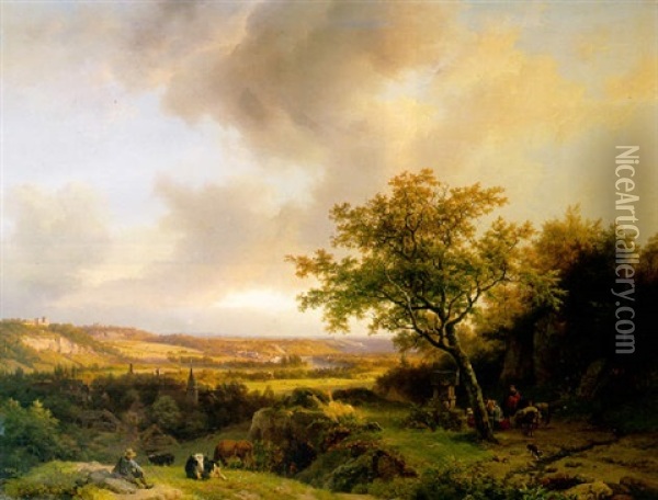 Summer Landscape Oil Painting - Barend Cornelis Koekkoek