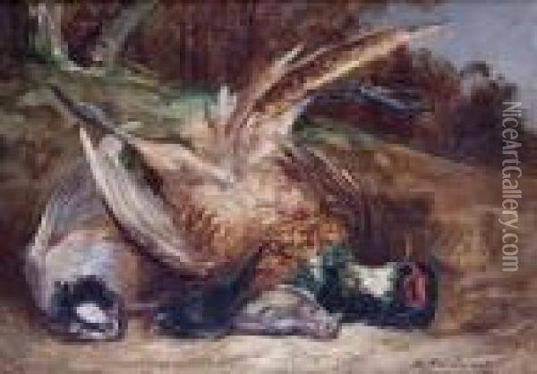 Nature Morte Aux Faisans Oil Painting - Eugene Henri Cauchois
