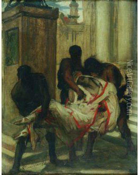  Scene Antique, 1873  Oil Painting - Leon Francois Comerre