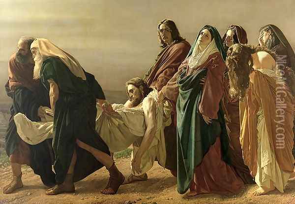 Deposizione di Gesù (The Deposition of Christ) Oil Painting - Antonio Ciseri