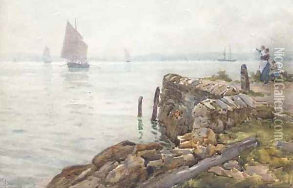 The return of the herring boats Oil Painting - William Ayerst Ingram
