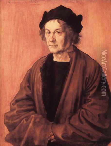 Portrait of Dürer's Father at 70 Oil Painting - Albrecht Durer