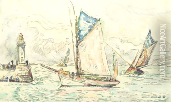 Le Port De Groix Oil Painting - Paul Signac