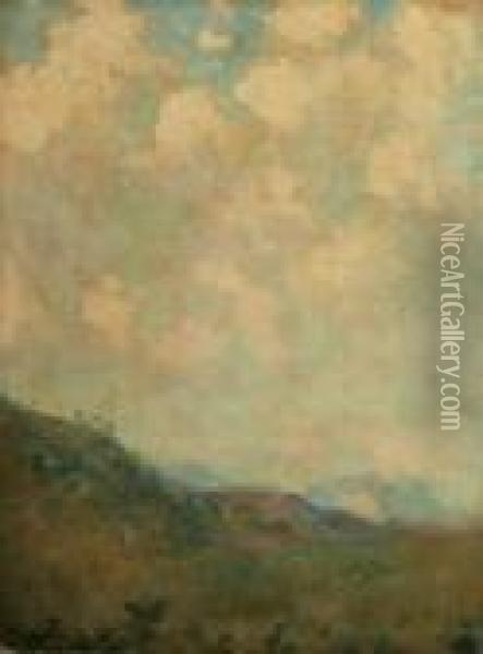 Landscape And Clouds Oil Painting - Augustus Vincent Tack