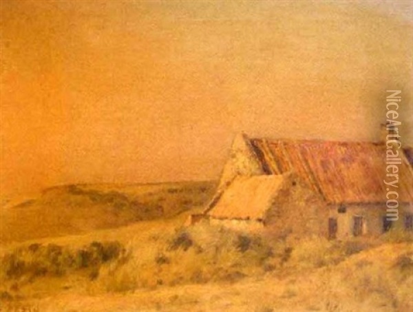 Landscape With Rustic Cottage Oil Painting - Jean-Charles Cazin