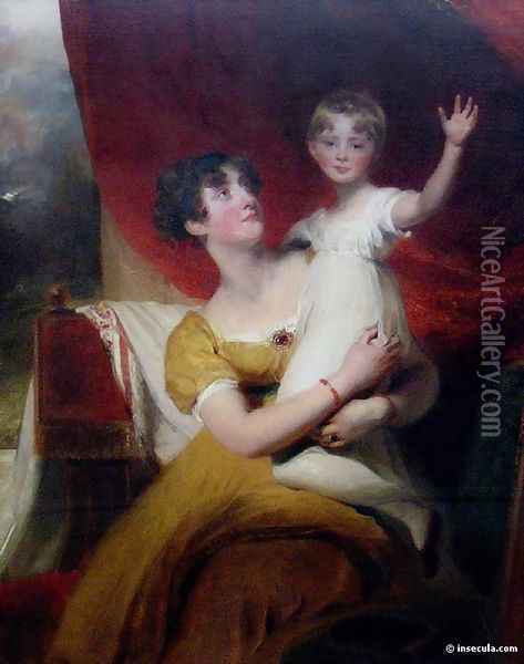 Lady Orde with her daugther Anne Oil Painting - Sir Thomas Lawrence