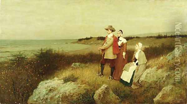 Looking Out to Sea Oil Painting - George Henry Boughton