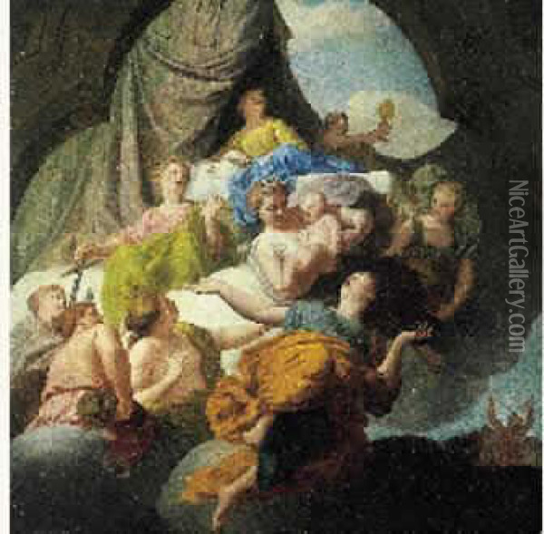 La Naissance D'adonis Oil Painting - Henri Antoine de Favanne