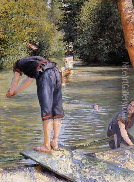 Bathers Oil Painting - Gustave Caillebotte