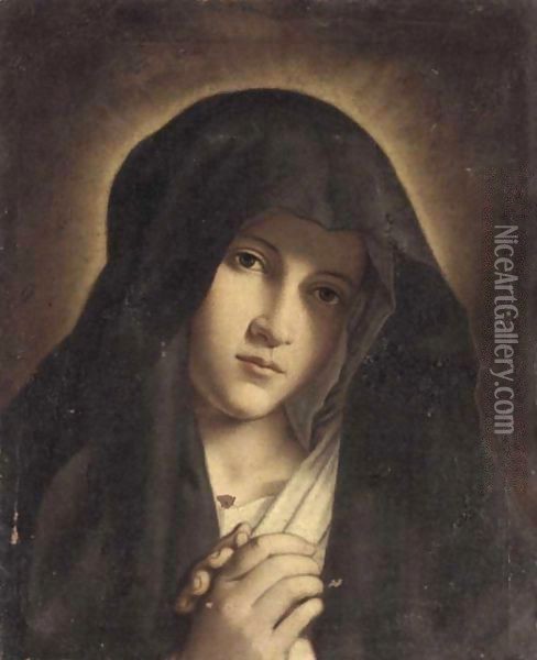 The Madonna At Prayer 4 Oil Painting - Giovanni Battista Salvi, Il Sassoferato