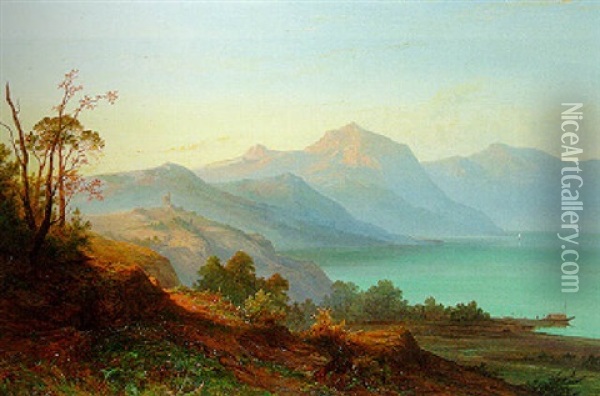A Ruin In The Siebengebirge Oil Painting - Josefus Gerardus Hans
