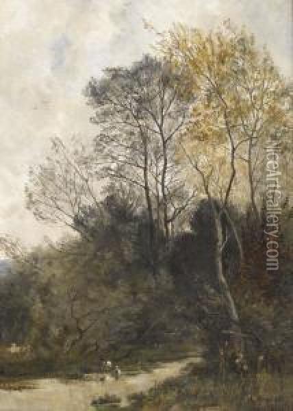 Waldpartie Mit Einem Bach Oil Painting - Carl Theodor Meyer