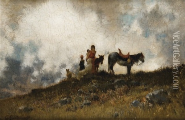 Halte, Souvenir D'orient Oil Painting - Gustave Achille Guillaumet