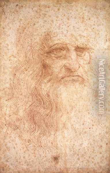 Self Portrait Oil Painting - Leonardo Da Vinci