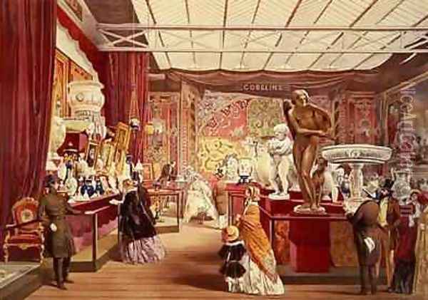 Great Exhibition French Room 1851 by Joseph Nash 1809-78 Oil Painting - Joseph Nash