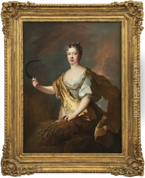 Bildnis Einer Dame Als Allegorie Der Ceres Oil Painting - Francois de Troy